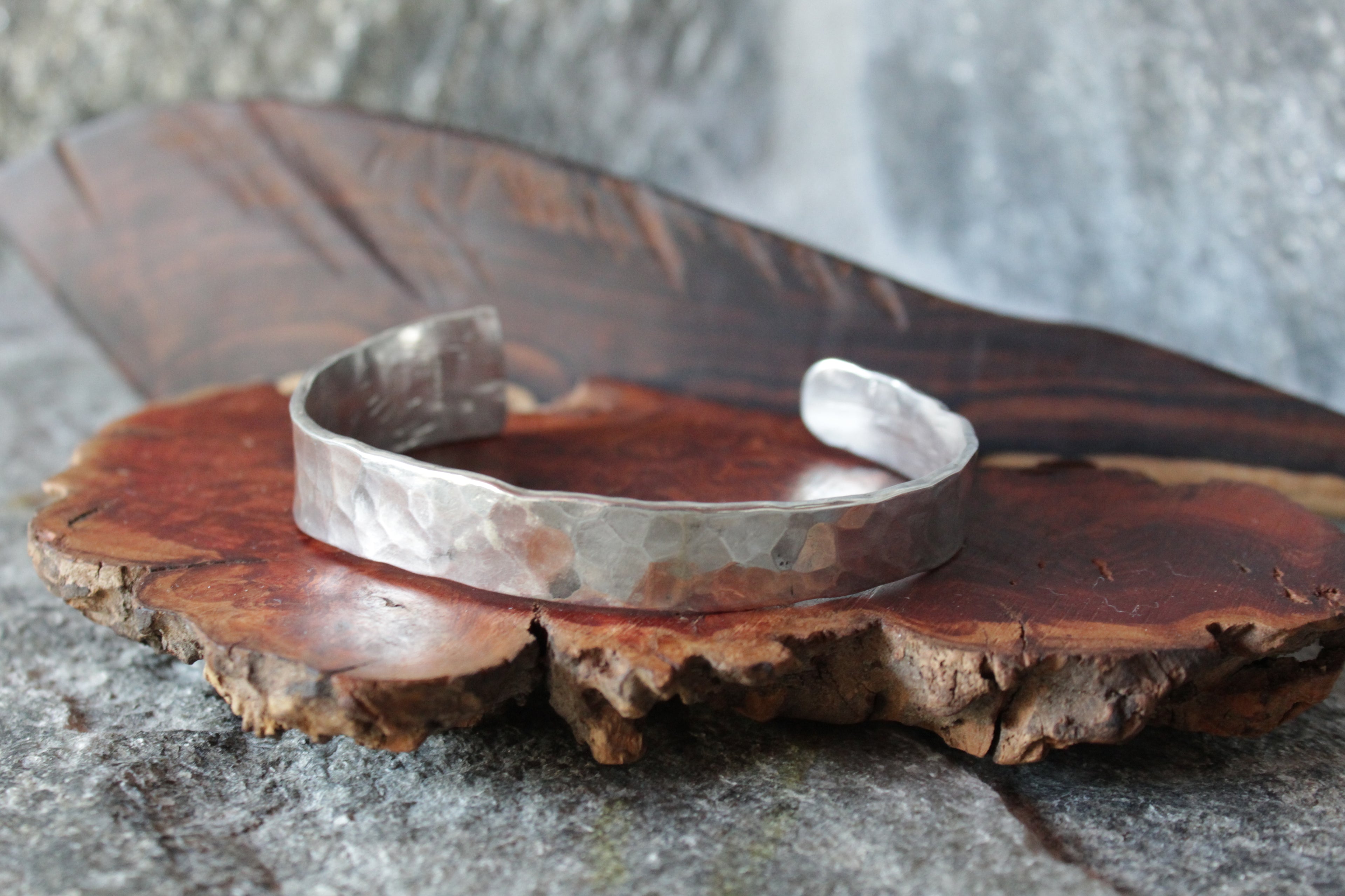 Hammered Sterling Silver Cuff Bracelet